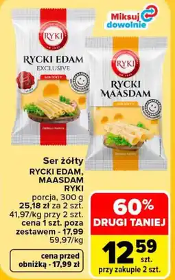 Carrefour Ser żółty RYCKI EDAM, MAASDAM RYKI oferta