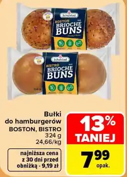 Carrefour Bułki do hamburgerów BOSTON, BISTRO oferta