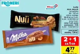 Carrefour Lody NUII, MILKA na patyku oferta