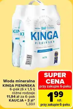 Carrefour Woda mineralna KINGA PIENIŃSKA oferta