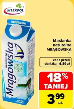 Carrefour Maślanka naturalna MRĄGOWSKA oferta