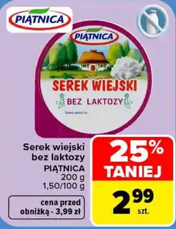 Carrefour Serek wiejski bez laktozy PIĄTNICA oferta
