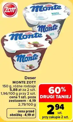 Carrefour Deser MONTE ZOTT oferta