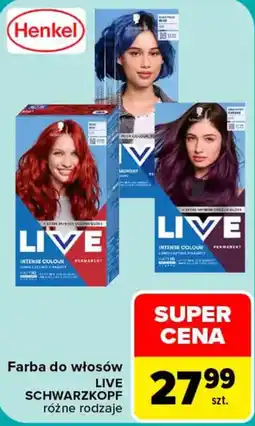 Carrefour Farba do włosów LIVE SCHWARZKOPF oferta