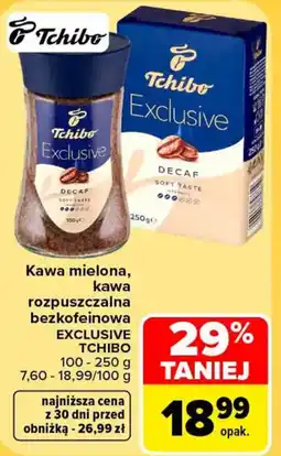 Carrefour Kawa mielona, kawa rozpuszczalna bezkofeinowa EXCLUSIVE TCHIBO oferta