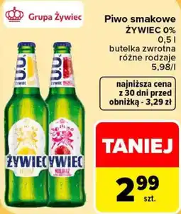 Carrefour Piwo smakowe ŻYWIEC 0% oferta