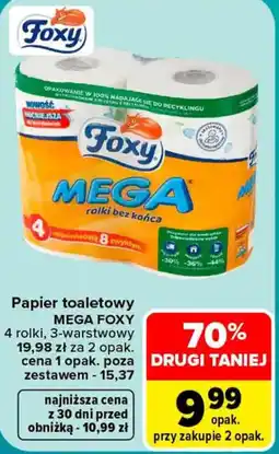 Carrefour Papier toaletowy mega foxy oferta
