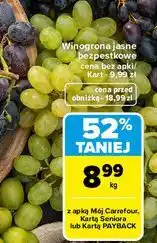 Carrefour Market Winogrona jasne bezpestkowe oferta