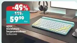 Biedronka Klawiatura bezprzewodowa A4Tech turkusowa oferta