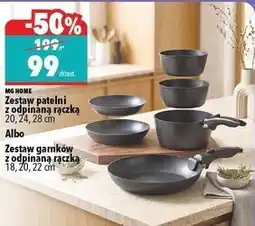 Biedronka Zestaw patelni z odpinaną rączką Albo / Zestaw garnków z odpinaną rączką MG Home oferta