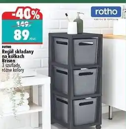 Biedronka Rotho Regał składany na kółkach Brisen oferta