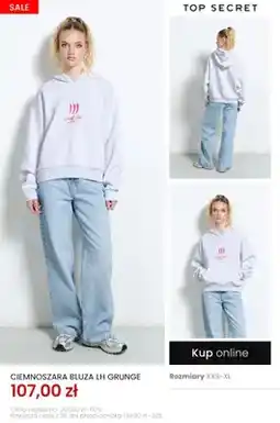 Top Secret Bluza ciemnoszara LH Grunge Top Secret oferta