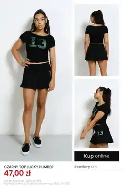 Top Secret Top czarny Lucky Number oferta