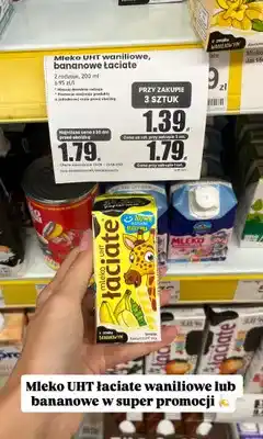 Dino Mleko UHT o smaku bananowym Łaciate oferta