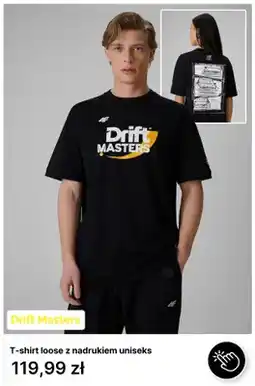 4F T-shirt loose z nadrukiem uniseks 4F Drift Masters oferta