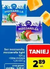 Carrefour Ser mozzarella, mozzarella light Carrefour oferta