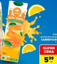 Carrefour Sok pomarańczowy CARREFOUR Classic oferta