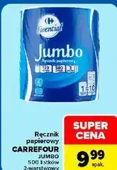Carrefour Ręcznik papierowy Carrefour Essential Jumbo oferta