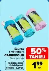 Carrefour Ścierka z mikrofibry CARREFOUR różne rodzaje oferta