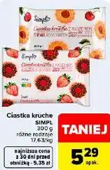 Carrefour Ciastka kruche SIMPL 300 g różne rodzaje oferta