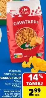 Carrefour Makaron 100% durum CARREFOUR CAVATAPPI oferta