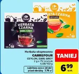 Carrefour Herbata ekspresowa Carrefour Classic oferta