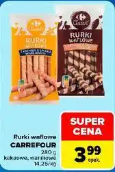 Carrefour Rurki waflowe Carrefour Classic oferta