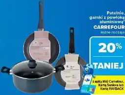 Carrefour Patelnie, garnki z powłoką aluminiową CARREFOUR oferta