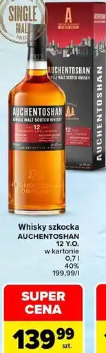 Carrefour Market Whisky szkocka AUCHENTOSHAN 12 Y.O. w kartonie oferta