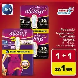 Carrefour Market Podpaski higieniczne PLATINUM ALWAYS oferta