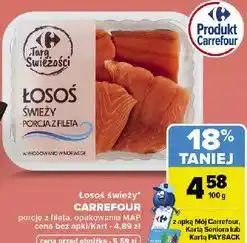 Carrefour Market Łosoś świeży CARREFOUR porcje z fileta oferta