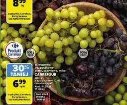 Carrefour Market Carrefour Winogrona bezpestkowe białe, czerwone, miks oferta