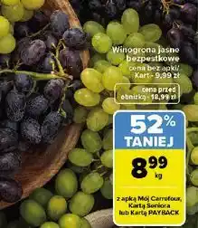 Carrefour Market Winogrona jasne bezpestkowe oferta
