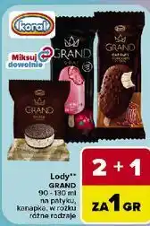 Carrefour Market Lody Grand na patyku, kanapka, w rożku oferta