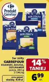 Carrefour Market Ser żółty CARREFOUR (Edamski, Gouda, Dziuramer) porcja oferta
