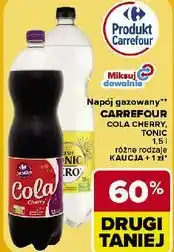 Carrefour Market Napój gazowany Carrefour Cola Cherry, Tonic oferta