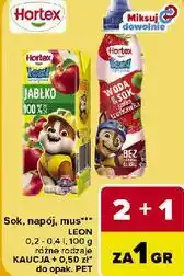 Carrefour Market Sok, napój, mus Leon Hortex oferta