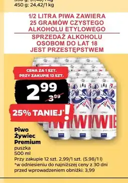 Netto Piwo Żywiec Premium oferta
