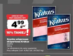 Netto Szynka wieprzowa eksportowa Krakus plastry oferta