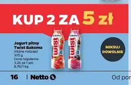 Netto Jogurt pitny Twist truskawkowy Bakoma oferta