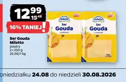 Netto Ser Gouda plastry Miletto 2-pak oferta