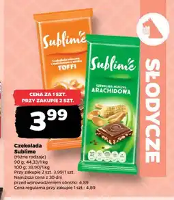 Netto Czekolada Sublime Toffi oferta