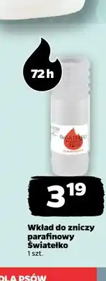 Netto Wkład do zniczy parafinowy Światełko oferta