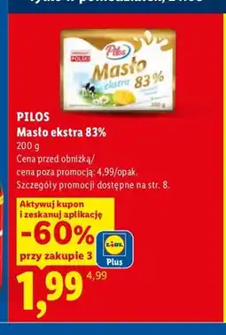 Lidl Masło ekstra Pilos 83% oferta