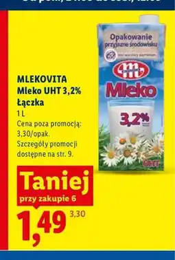 Lidl Mleko UHT Łączka Mlekovita 3,2% oferta