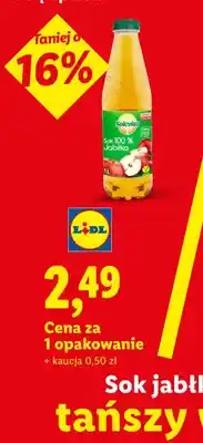 Lidl Sok jabłkowy Solevita 100% oferta