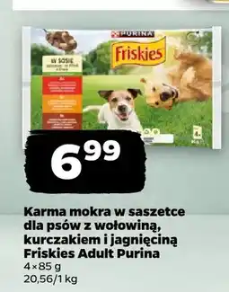 Netto Karma mokra dla psów Friskies Adult Purina 4-pak oferta