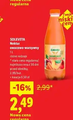 Lidl Nektar owocowo-warzywny Solevita oferta