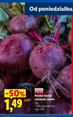 Lidl Polskie buraki czerwone luzem oferta