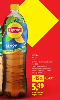 Lidl Herbata mrożona Lipton Ice Tea cytryna oferta